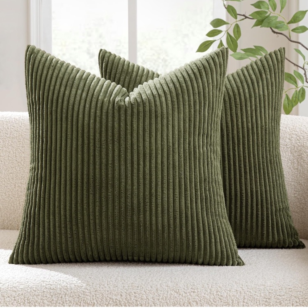 6 New Pillow Covers Corduroy like Fabric Bundle in Earth Tones New - Picture 4 of 16